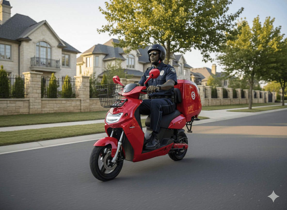 VMoto Scooter Red Security